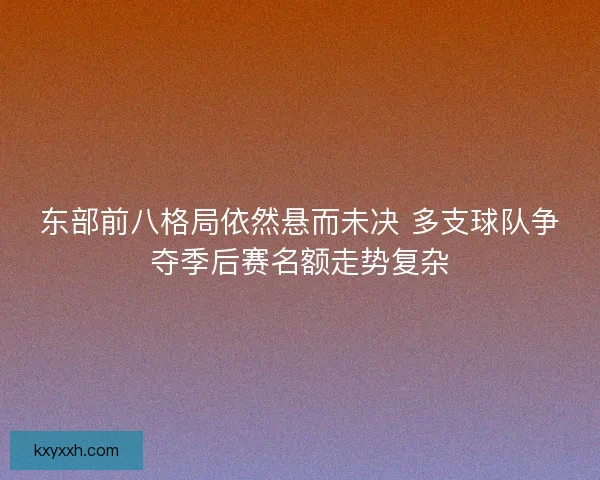 东部前八格局依然悬而未决 多支球队争夺季后赛名额走势复杂
